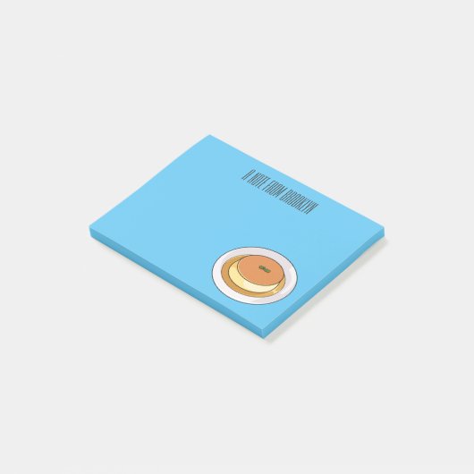 Abbildung des Cartoon von Creme Post-it Klebezettel (angewinkelt)