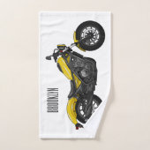 Abbildung des Cartoon von Cruiser Motorrädern Badhandtuch Set (Handtuch)