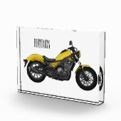 Abbildung des Cartoon von Cruiser Motorrädern Fotoblock (Rechts)