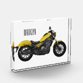 Abbildung des Cartoon von Cruiser Motorrädern Fotoblock (Links)