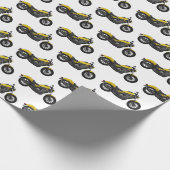 Abbildung des Cartoon von Cruiser Motorrädern Geschenkpapier (Ecke)