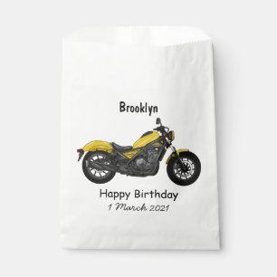 Abbildung des Cartoon von Cruiser Motorrädern Geschenktütchen