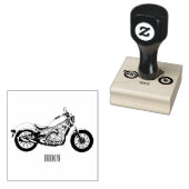 Abbildung des Cartoon von Cruiser Motorrädern Gummistempel (Stempel)