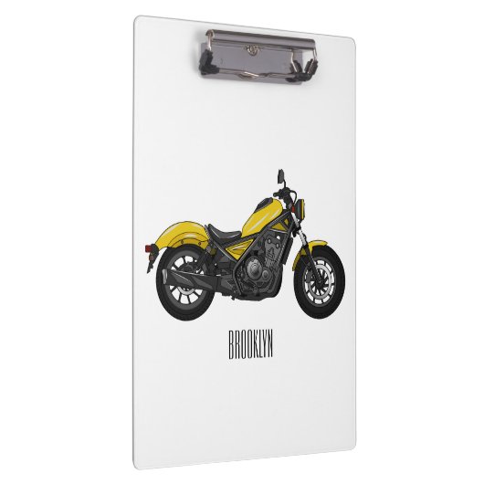 Abbildung des Cartoon von Cruiser Motorrädern Klemmbrett (Rechts)