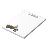 Abbildung des Cartoon von Cruiser Motorrädern Notizblock (Rotiert)