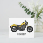 Abbildung des Cartoon von Cruiser Motorrädern Postkarte (Stehend Vorderseite)