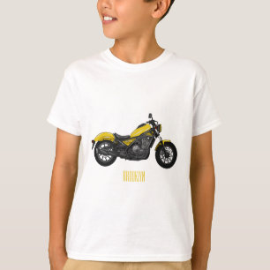 Abbildung des Cartoon von Cruiser Motorrädern T-Shirt