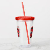 Abbildung des Cartoon von Doppeldeckern Acryltrinkbecher (Links)