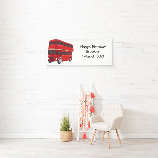 Abbildung des Cartoon von Doppeldeckern Banner (Insitu)