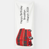 Abbildung des Cartoon von Doppeldeckern Banner (Vertikal)