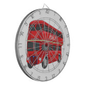 Abbildung des Cartoon von Doppeldeckern Dartscheibe (Vorderseite Links)
