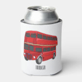 Abbildung des Cartoon von Doppeldeckern Dosenkühler (Kanne Vorderseite)