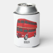 Abbildung des Cartoon von Doppeldeckern Dosenkühler (Kanne Rückseite)