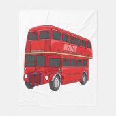 Abbildung des Cartoon von Doppeldeckern Fleecedecke (Vorderseite)