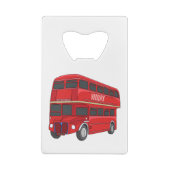 Abbildung des Cartoon von Doppeldeckern Geldbeutel Flaschenöffner (Rückseite)