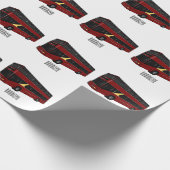 Abbildung des Cartoon von Doppeldeckern Geschenkpapier (Ecke)