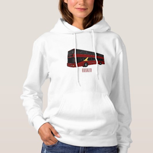 Abbildung des Cartoon von Doppeldeckern Hoodie (Vorderseite)
