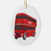 Abbildung des Cartoon von Doppeldeckern Keramik Ornament (Rechts)