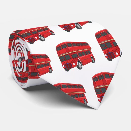 Abbildung des Cartoon von Doppeldeckern Krawatte (Gerollt)