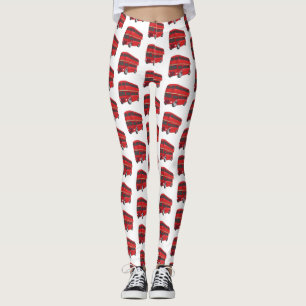 Abbildung des Cartoon von Doppeldeckern Leggings