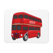 Abbildung des Cartoon von Doppeldeckern Magnet (Horizontal)