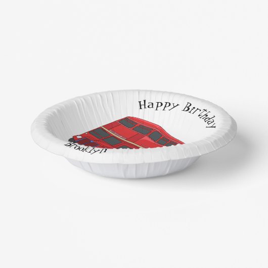 Abbildung des Cartoon von Doppeldeckern Pappteller (Gewinkelt)