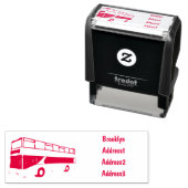 Abbildung des Cartoon von Doppeldeckern Permastempel (Beispiel)