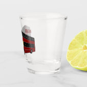 Abbildung des Cartoon von Doppeldeckern Schnapsglas (Rechts)