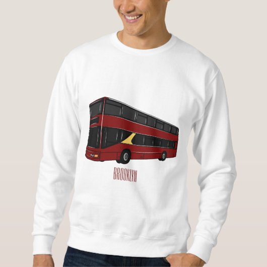 Abbildung des Cartoon von Doppeldeckern Sweatshirt (Vorderseite)