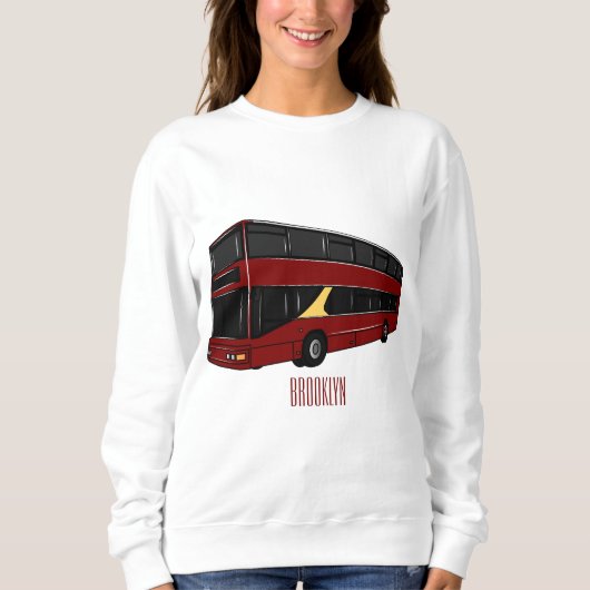 Abbildung des Cartoon von Doppeldeckern Sweatshirt (Vorderseite)