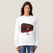 Abbildung des Cartoon von Doppeldeckern Sweatshirt (Vorne ganz)