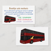 Abbildung des Cartoon von Doppeldeckern Visitenkarte (Vorne/Hinten)