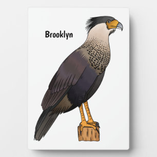 Abbildung des Cartoon von entzückten Caracara-Vöge Fotoplatte