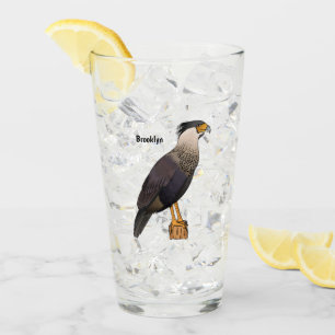 Abbildung des Cartoon von entzückten Caracara-Vöge Glas