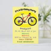 Abbildung des Cartoon von Fahrrädern Einladung (Stehend Vorderseite)
