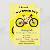 Abbildung des Cartoon von Fahrrädern Einladung (Vorne/Hinten)