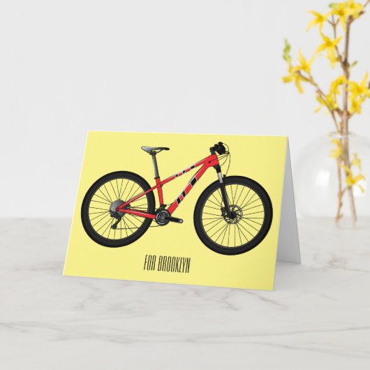 Abbildung des Cartoon von Fahrrädern Karte (Gelbe Blume)