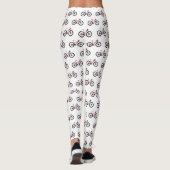 Abbildung des Cartoon von Fahrrädern Leggings (Rückseite)