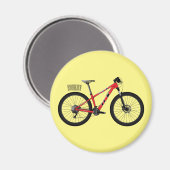 Abbildung des Cartoon von Fahrrädern Magnet (Vorderseite/Rückseite)