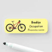 Abbildung des Cartoon von Fahrrädern Namensschild (Beispiel)