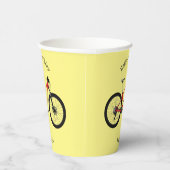 Abbildung des Cartoon von Fahrrädern Pappbecher (Rechts)