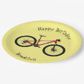 Abbildung des Cartoon von Fahrrädern Pappteller (Schrägansicht)