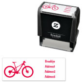 Abbildung des Cartoon von Fahrrädern Permastempel (Beispiel)