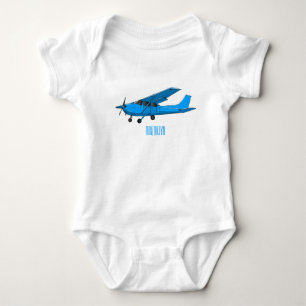Abbildung des Cartoon von Festflugzeugen Baby Strampler