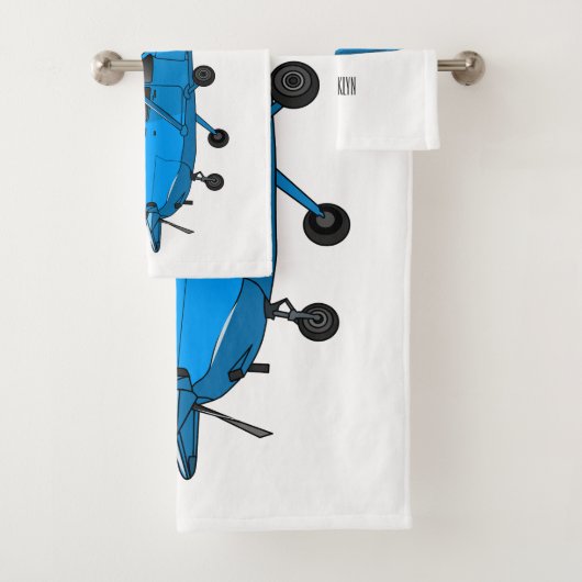Abbildung des Cartoon von Festflugzeugen Badhandtuch Set (Insitu)