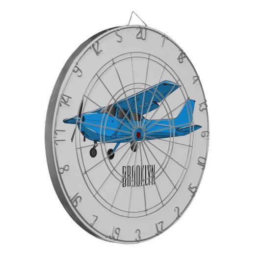 Abbildung des Cartoon von Festflugzeugen Dartscheibe (Vorderseite Links)