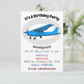 Abbildung des Cartoon von Festflugzeugen Einladung (Stehend Vorderseite)