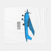 Abbildung des Cartoon von Festflugzeugen Fleecedecke (Vorderseite (Horizontal))