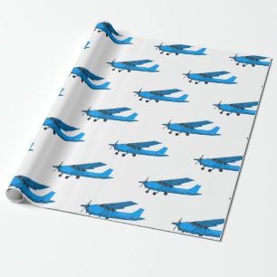 Abbildung des Cartoon von Festflugzeugen Geschenkpapier
