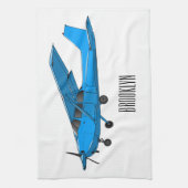 Abbildung des Cartoon von Festflugzeugen Geschirrtuch (Vertikal)